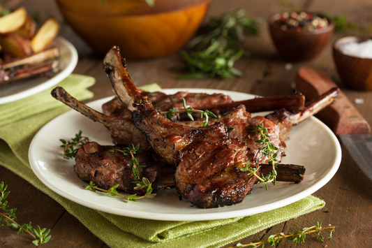 Grilled Lamb Chops with Mint Yoghurt Sauce